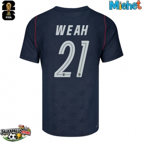 Yhdysvallat Timothy Weah #21 Vieraspaita MM-kisat 2026 Lyhythihainen